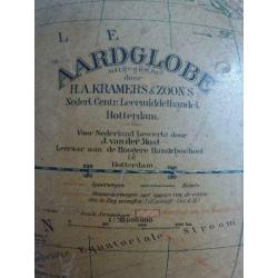 Ancien globe terrestre Aaardglobe Kramers &Zoon's mappemonde