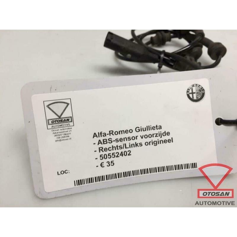 Alfa Romeo Giulietta 2018 ABS Sensor Voor L/R 50552402