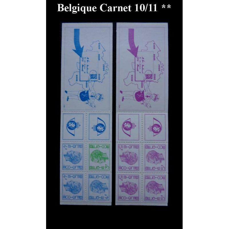 Belgique carnets B10/B11 neufs