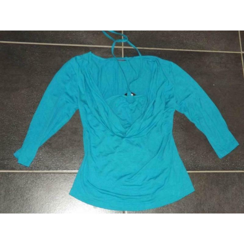 Blouse habillée taille L manches 3/4