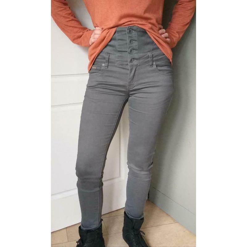 Jean Toxik3 Taille Haute Gris ou Taupe T: S - M - L NOUVEAU