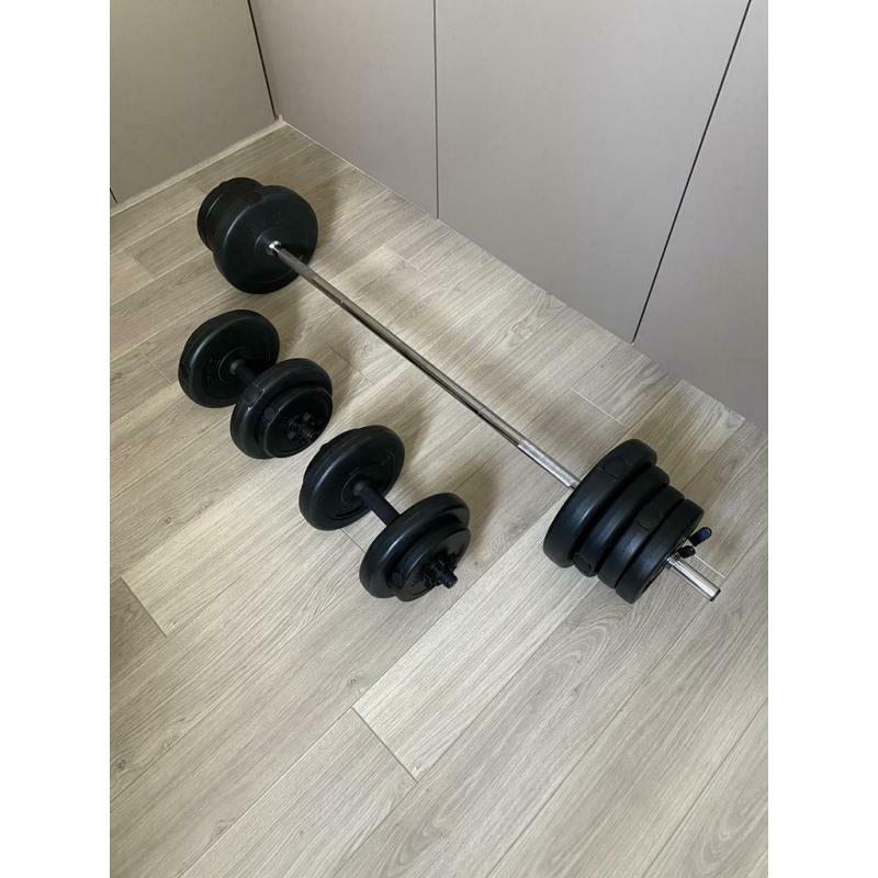 Barbell + dumbells